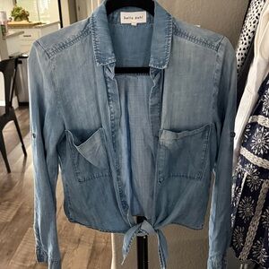 Bella Dahl Tencel Tie-Front Shirt